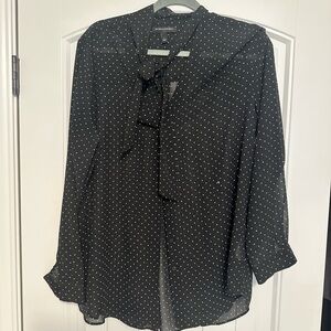 Banana Republic Black and White Polka Dot Blouse
